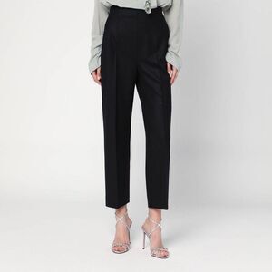 ALBERTA FERRETI ALBERTA FERRETTI High-Waisted Tailored Wool Trousers Women BLACK